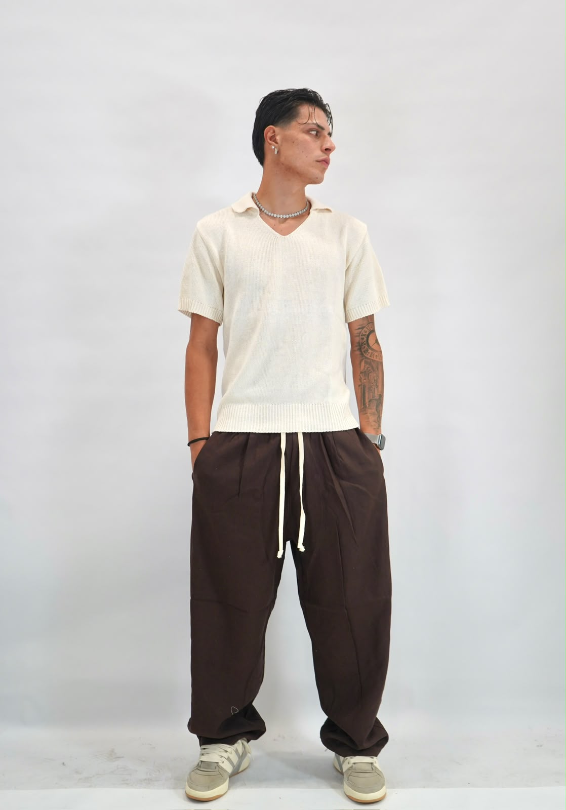 pantalaccio  in lino fondo largo